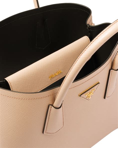 prada double medium leather handbag|Prada saffiano outlet.